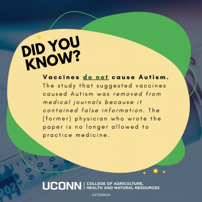 did you know vaccines and autism infographic