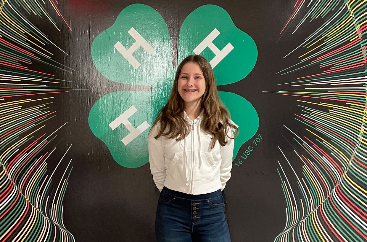 4-H participant Zuzanna poses for a photo