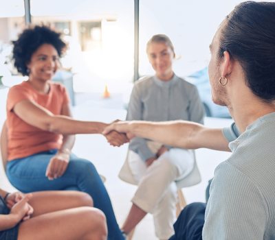 group of people in a meeting