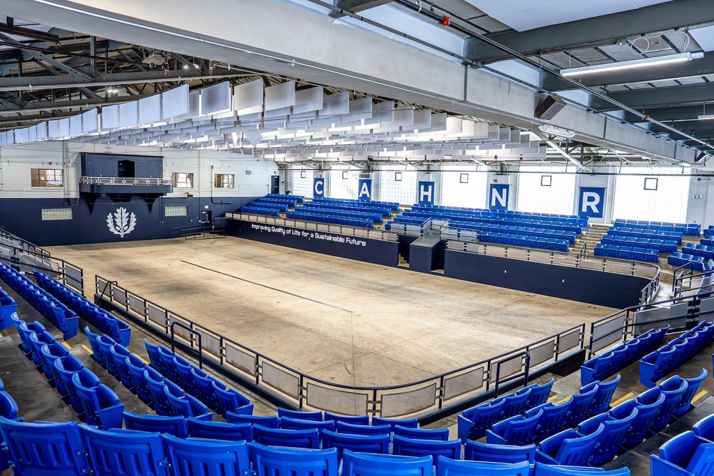View of the interior of the arena